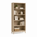 Bibliothèque 5 niveaux chêne clair en panneaux MDF 80 x 30 x 180 cm