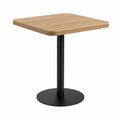 Table à manger carrée chêne et acier noir 70 x 70 x 75 cm