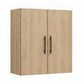 Armoire de chambre 2 portes chêne clair en panneaux de particules 90 x 52 x 180 cm