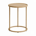 Table d'appoint ronde en bois massif finition chêne clair Ø 45 cm hauteur 60 cm